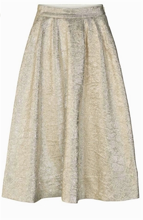 Rabens Saloner Nederdel - Belis - Radiant Full Skirt, Light Gold